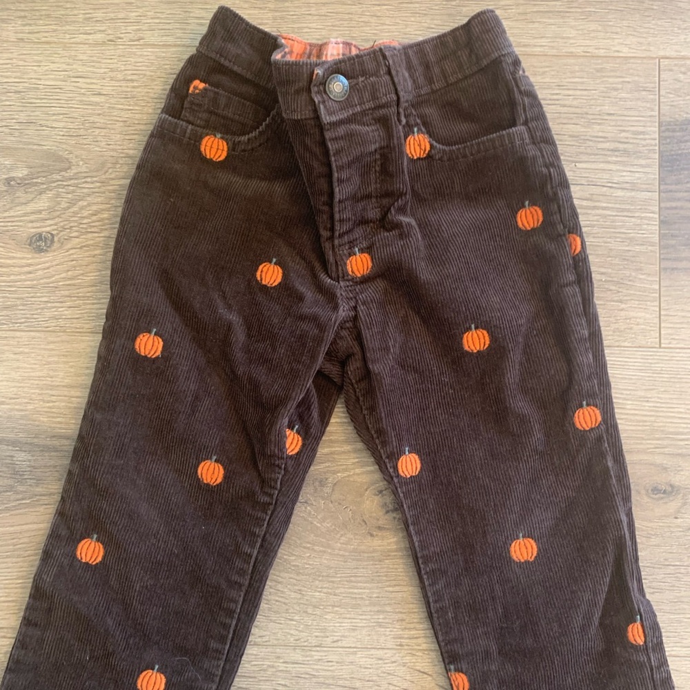 Gymboree Corduroy Pants with Embroidered Pumpkins